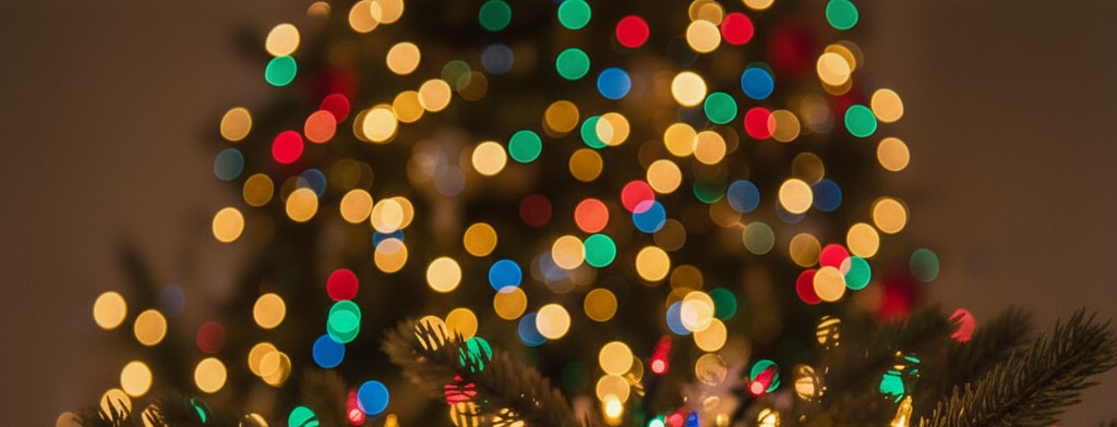 bokeh christmas lights Chicago